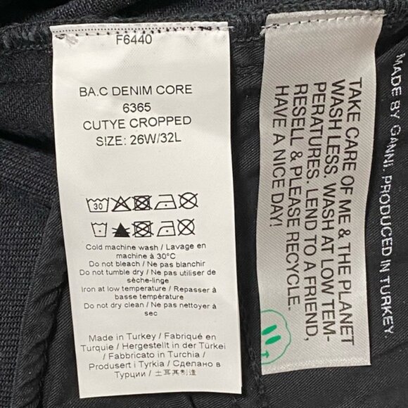 Ganni Cropped Black Jeans — Size 26W x 32L - Picture 11 of 13